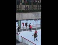 Woman ice skating picture mirror