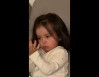 Collab BitchMP - Little girl white shirt singing moving hands dancing