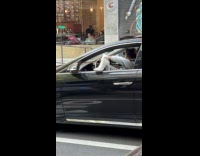 Collab WINY - Man drive car white boot on hand