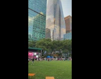 People run to sit at movie nights park