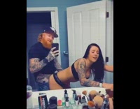 Collab BitchIG2 - Flip switch challenge couple bathroom blue walls