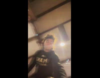 Guy does transition for halloween costume 