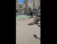 Rat guy walks around on all fours 