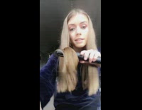 Collab KaleSaladIG - Girl burns off hair flat iron fail