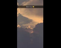 Cloud with strange shape looks like middle finger