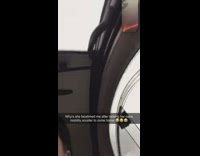 Friend drives in boyfriends security scooter 