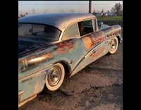 Old car get running again drive sunset