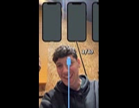 Man plays filter game beside his girlfriend