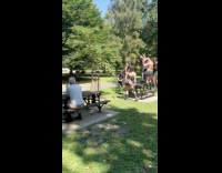 Collab IITW - Sexy group video shoot at park bench