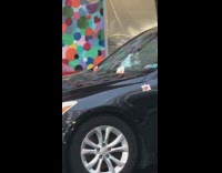 Black car furniture on roof parking tickets 