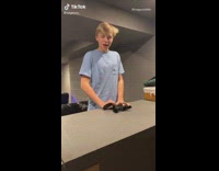 Guy girl lip sync commercial blue shirt 