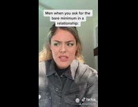 Men asks for bare minimum in relationship