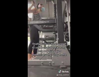 Girl uses squat rack drops bar fail