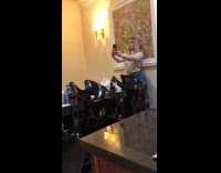 Woman selfies flower portrait