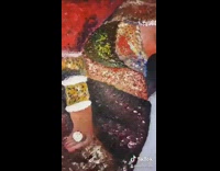 Girl paints woman in saree bollywood dress