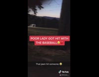 Baseball accidentally hits person walking by