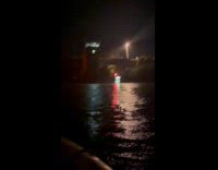 Friends night kayaking see dolphins in water 