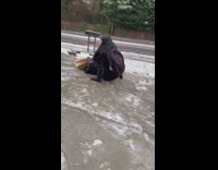 Women had a hard time going inside the house 