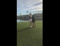 Golf caddy girls photoshoot golfers waiting