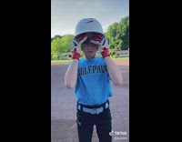 Son and mom fill whiffle ball with flour and hit it