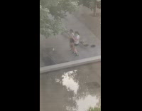 Two women face mask tiktok dance twerk bench