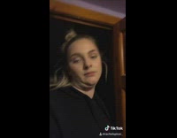 Girl double chin beat of song