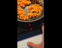 Guy shows stovetop turns on at 0
