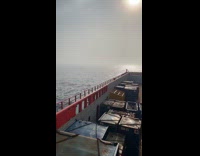 Fog at the sea seen on boat