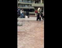 Four women group cover dance at park