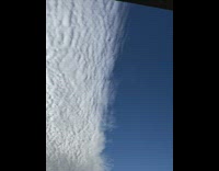 Straight end of cloudy sky divided overcast