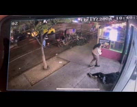 Woman being chased by homeless person