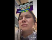 Collab BitchIG2 - Girl crying which clown are you tiktok filter 