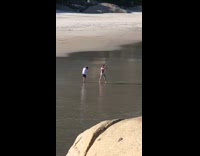 Guy punches air for video