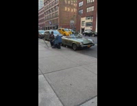 Guy with vintage car plays chess with strangers 