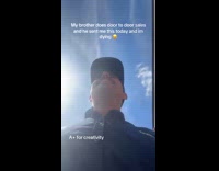 Man tells joke selling door to door 