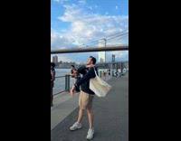 Old lady poses for OF behind photo