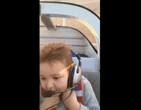 Kid Screams then Whimpers after Airplane Spins