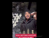 Guy gets hustled by chess player 