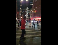 Collab winy - Lots of roller skaters skate street night