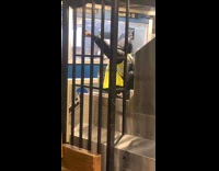 Passenger gets mad argues with booth clerk