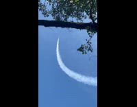 Man amused with US Navy air show