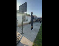 Guy dunks basketball metal pole hits face 