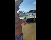 Guy gets served divorce papers while at lake 