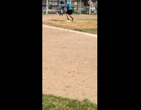 Boy little league runs wrong base