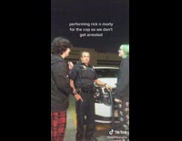 Collab BitchIG2 - Guy in red pajamas and girl green hair rick and morty cop