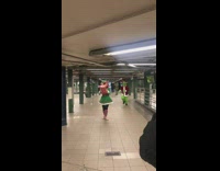 Grinch kidnaps girl and kicks over crutches