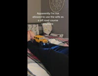 Yellow jeep car driving on woman 