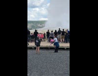 woman pink dumbbell workout water geyser park   