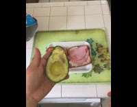 Guy checks text message avocado turns brown 