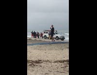 lifeguards and emergency rescue on the beach 